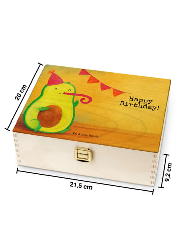 Mr. & Mrs. Panda Tee Box Holz Avocado Geburtstag Design mit Spruch in Weiß