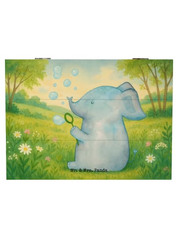 Mr. & Mrs. Panda Kiste Elefant Seifenblasen Design ohne Spruch in Weiß