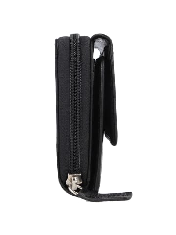 mano Donna Aurona Geldbörse RFID Leder 18 cm schwarz