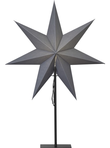 STAR Trading Tischlampe Stern Ozen, groß, grau, 75cm in Silber