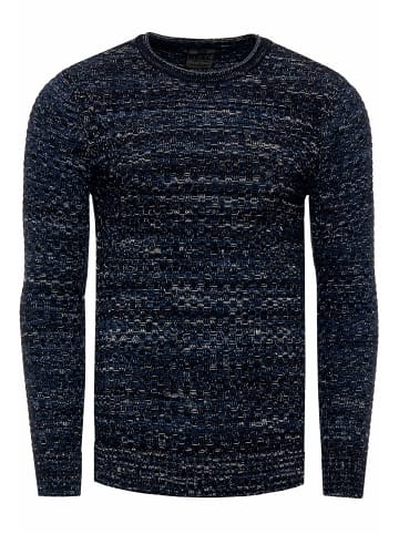 Rusty Neal Rundhals Strick Pullover in Marine