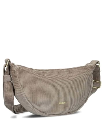 Zwei Mademoiselle M50 - Umhängetasche 32 cm (nubuk-blue) in cord-mocca