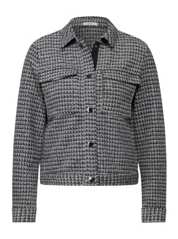 Cecil Kurze Jaquard Jacke in Schwarz