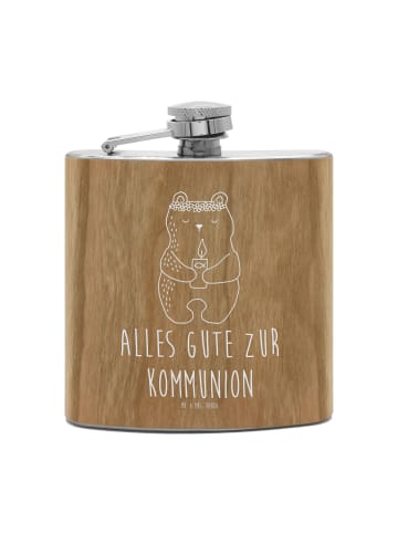 Mr. & Mrs. Panda Hip Flask Bär Kommunion mit Spruch in Braun
