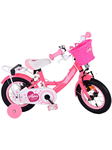 Volare Kinderfahrrad Ashley für Mädchen 12 Zoll Kinderrad in Rosa/Rot 3 Jahre