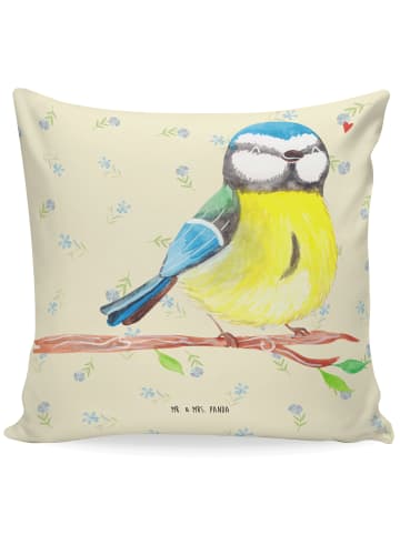 Mr. & Mrs. Panda Kuschel Kissen Vogel Blaumeise ohne Spruch in Blumig