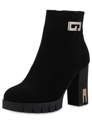 VAN HILL Klassische Stiefeletten Victoria in Schwarz PU