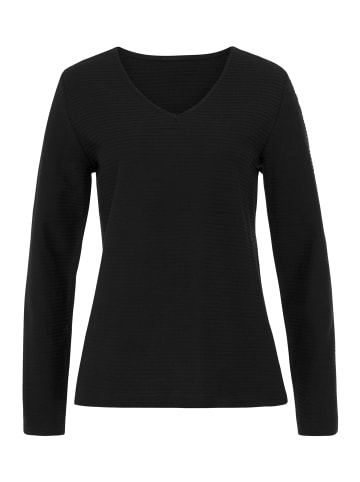 LASCANA Langarmshirt in schwarz