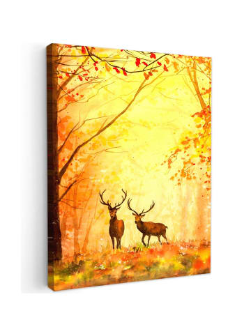 MuchoWow Leinwand bilder Herbsthirsche (BxH)