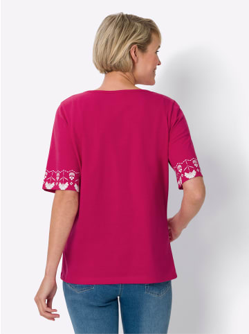 Sieh an! Kurzarmshirt in pink-weiß