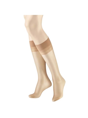 Hudson Feinkniestrümpfe Light 8 druckfreier Bund in Honey