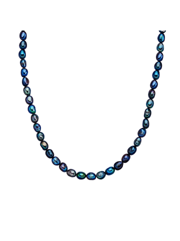 Valero Pearls Kette aus Sterling Silber mit Süßwasser-Zuchtperle in blau