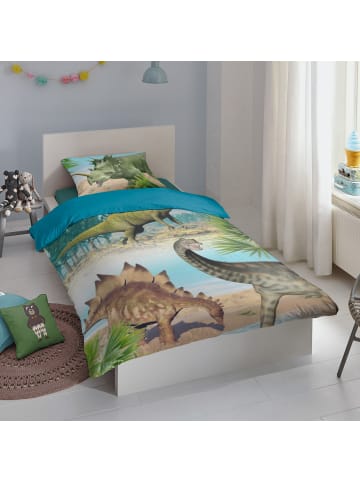 Good Morning Renforcé Wendebettwäsche in grün-braun