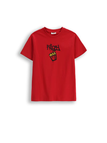 MOKIDA T-Shirt aus Baumwolle mit kurzen Ärmeln in rot