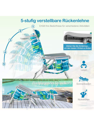 COSTWAY Campingstuhl klappbar leicht in Grün