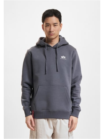 Alpha Industries Alpha Industries Herren Alpha Industries Basic Small Logo Hoody in greyblack