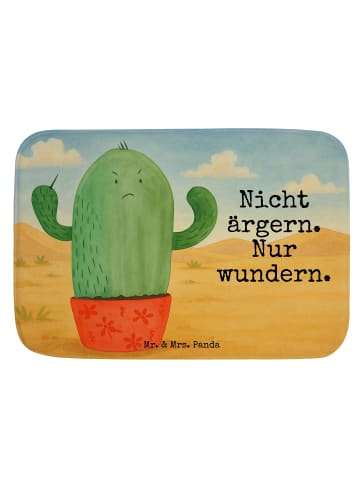 Mr. & Mrs. Panda Badteppich Kaktus Wut Design mit Spruch in Weiß
