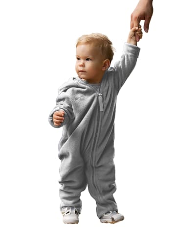 Hoppediz Overall Fleece-Overall mit Umschlagbündchen in stone