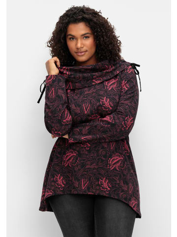 sheego by Joe Browns Sweatshirt in beere-gemustert