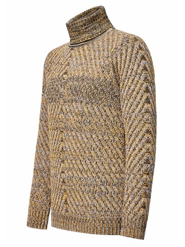 Rusty Neal Schwerer Grobstrick Rollkragen-Pullover in Gelb