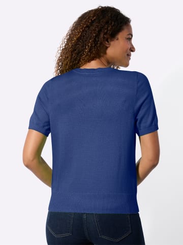 WITT WEIDEN Kurzarm-Pullover in royalblau