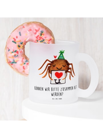 Mr. & Mrs. Panda Motivtasse Spinne Agathe Brief mit Spruch in Transparent