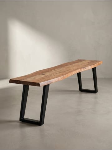 KADIMA DESIGN Esszimmerbank 140x40x45,5 cm Massivholz / Metall mit