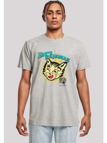 F4NT4STIC T-Shirt Puss N Boots The Cats Pajamas Vintage Art in grau meliert