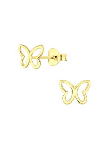 Alexander York Ohrstecker SCHMETTERLING cut-out Design in Gold aus 925 Sterling Silber, 2-tlg.