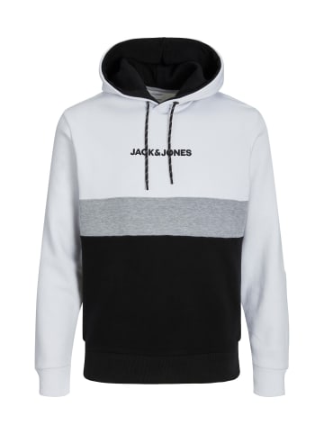 Jack & Jones Hoodie 'Reid Blocking' in weiß