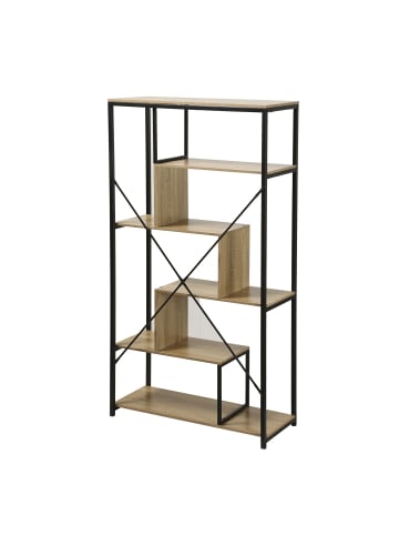 CALICOSY Bücherregal 12150 in Dunkles - (W) 84  x (H) 160  x (L) 34  cm