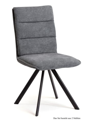 58 aufm Kessel ESSZIMMERSTUHL (2er-Set) Debbi 47x92x60 Schwarz/Marsala