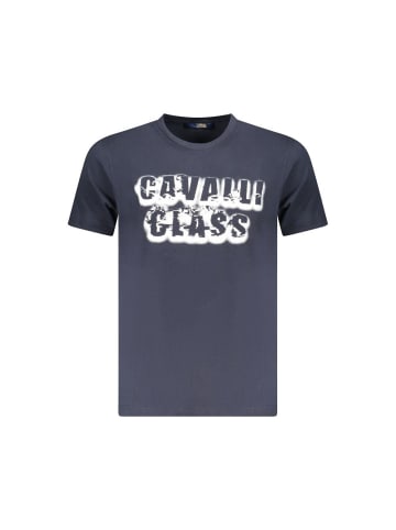 cavalli CLASS Blaues Baumwoll-T-Shirt