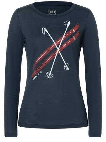 super.natural KRYSSEDE SKI in Blau