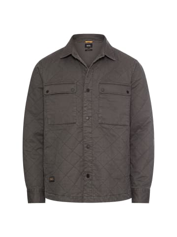 Camel Active Overshirt mit Rautenmuster in Graphitgrau