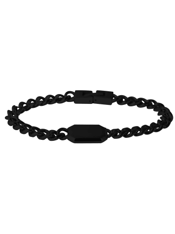 Adeliás Unisex Armband – Panzerarmband aus Edelstahl 19,5 cm in silber
