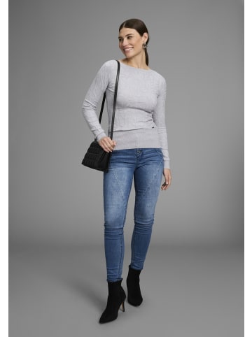 Bruno Banani Strickpullover in grau-melange