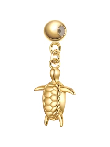 Glanzstücke München Charm Schildkröte aus Sterling Silber in gelbgold