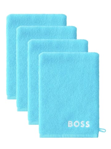 HUGO BOSS home 4er-Set Waschhandschuhe 4er-Set Waschhandschuhe in RIVERBN