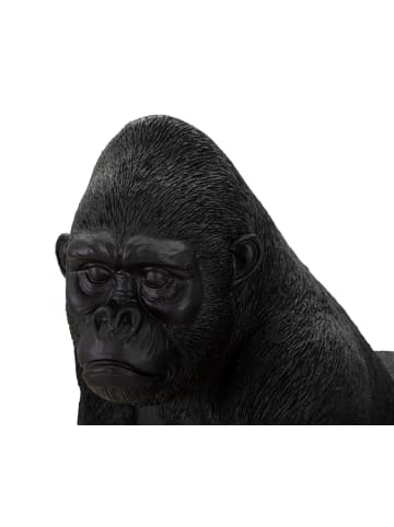 Mauro Ferretti Gorilla aus schwarzem Kunstharz, 35 x 21,5 x 37,5 cm