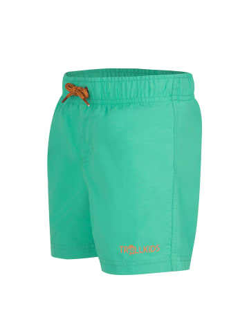 Trollkids Badeshorts Balestrand in aquamarine green/caramel