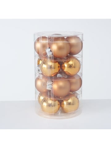 Boltze Weihnachtskugeln Ø 4 cm aus 16 tlg in kupfer