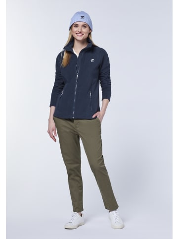Polo Sylt Fleece-Jacke mit hochschließendem Kragen in Blau