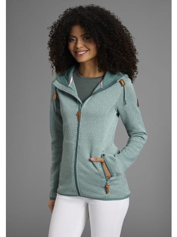 Kangaroos Fleecejacke in hell grün-dunkelgrün