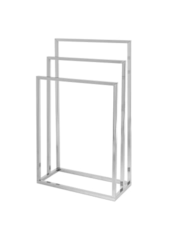 relaxdays Handtuchständer in Silber - (B)46 x (H)82,5 x (T)21 cm