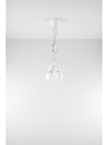 Nice Lamps Hängleuchte RENE 3 in Weiß mit dem longen PVC-Kabel Minimalistisch E27 NICE LAMS