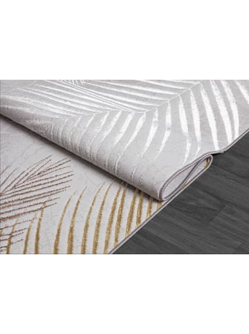 KADIMA DESIGN Teppichläufer Floral pflegeleicht Wohnzimmer Schlafzimmer Flur in Grau