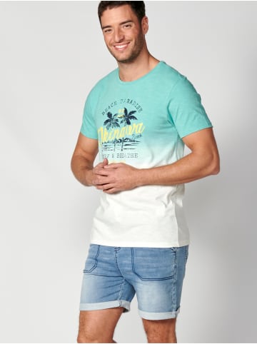 KOROSHI Kurzarm T-Shirt in grun