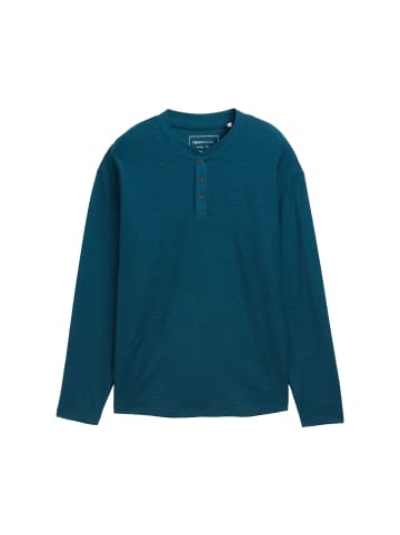 TOM TAILOR Denim Langarmshirt in petrol