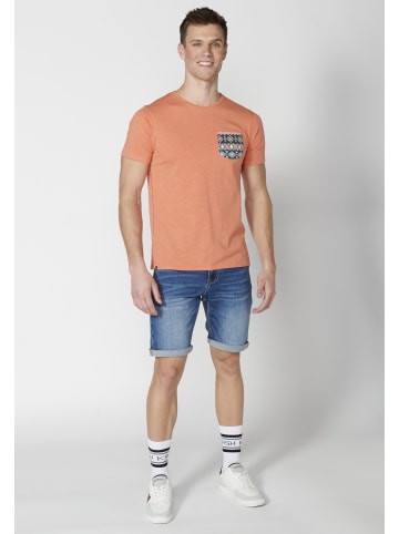 KOROSHI Kurzarm T-Shirt in LACHS